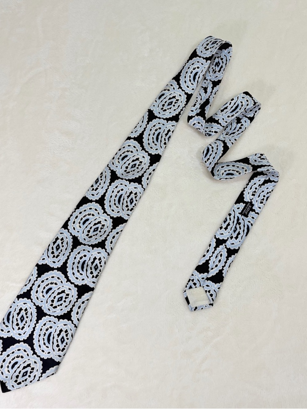 RARE Vintage Couture Maggy Rouff Paris 1950’s-1960’s‎ Silk Tie